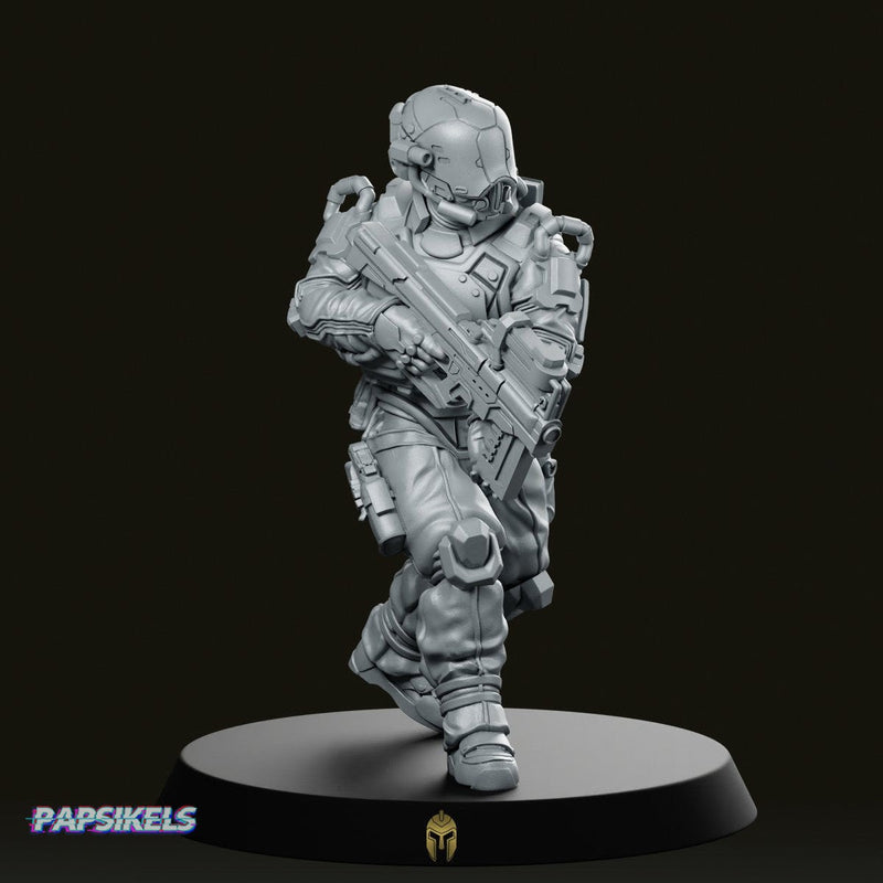 Trauma Troupe Extraction Unit B Miniature Cyberpunk Soldier