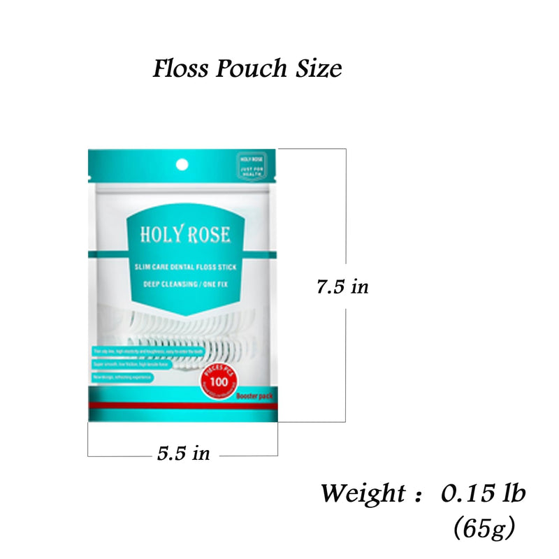 Travel Dental Floss Picks – 300 Count Bagged Floss Sticks | Holy Rose