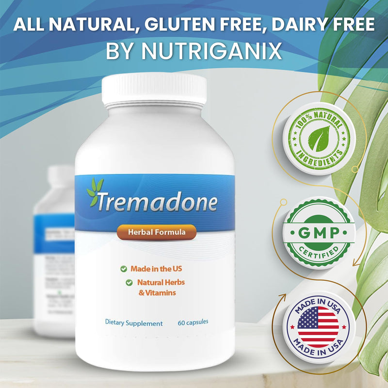 Tremadone - Essential Tremor Relief Supplement by Nutriganix | All-Natural, Gluten Free & Dairy Free