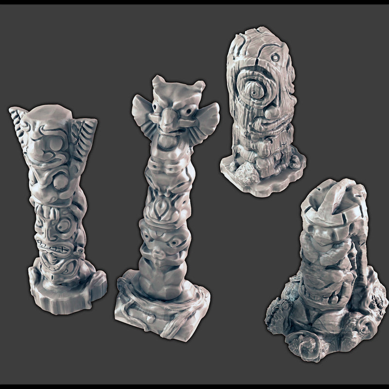 Set Of Totem Poles