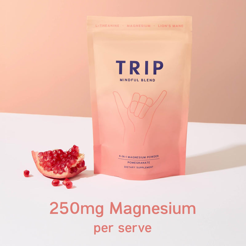 TRIP Magnesium Glycinate Powder with L-Theanine & Lion's Mane – 250mg per Serving | Sugar Free