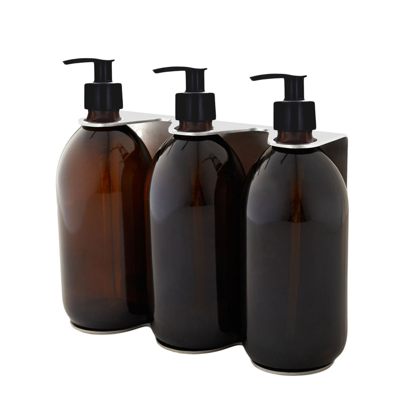Chrome Triple Wall Mounted Soap Dispenser
