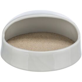 Trixie Ceramic Sand Bath - Grey 20 x 10 x 16cm