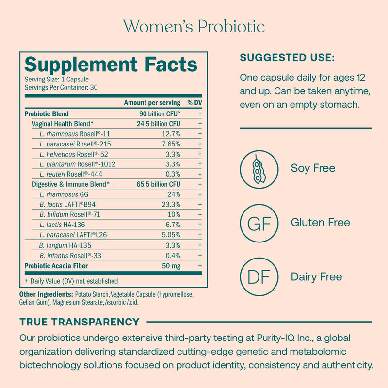 True Grace One Daily Women's Multivitamin & Probiotic - 30-Day Supply | Gluten Free & Organic