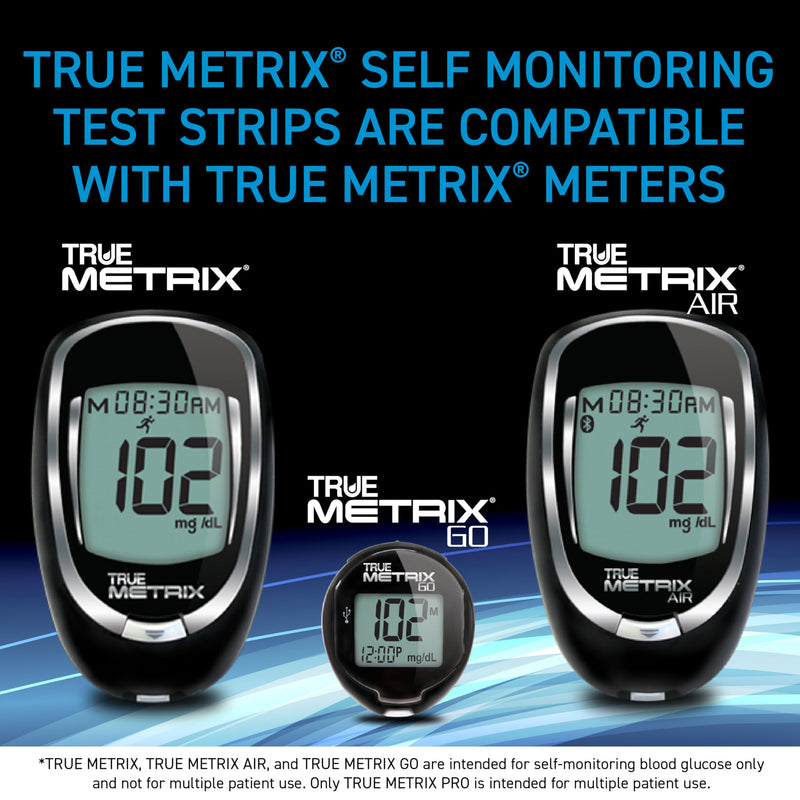 TRUE METRIX Blood Glucose Test Strips, 50 Count – 0.5 µL Sample