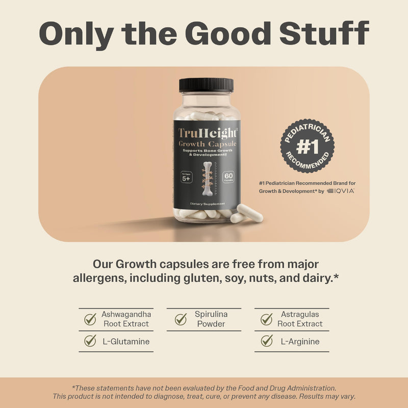 TruHeight Growth Capsules for Kids & Teens — Natural Bone Support