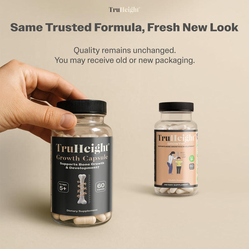 TruHeight Growth Capsules for Kids & Teens | Natural Growth Support & Bone Health