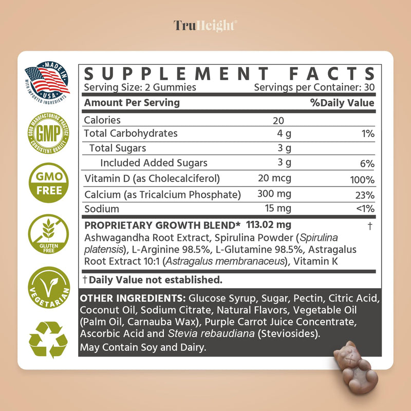 ProHeight TruHeight Growth Gummies – Watermelon for Kids & Teens