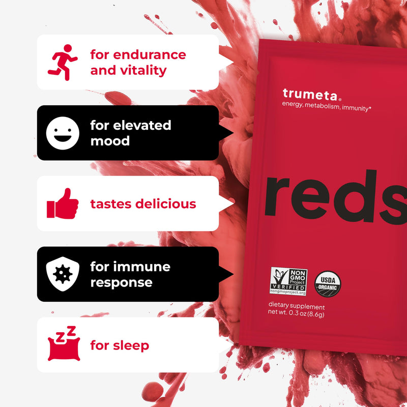 TRUMETA Superfood Reds Powder Packs – Immune Support & Memory