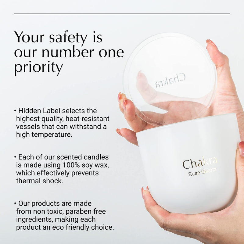 Hidden Label Healing Crystal Candle | Chakra Collection, Wood Wick, 12oz