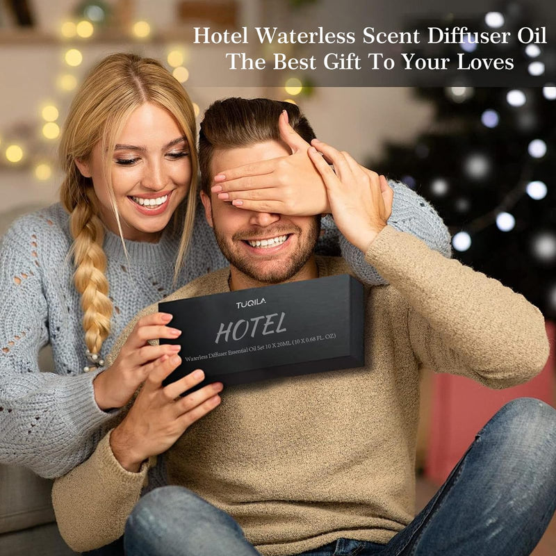 Tuqila Hotel Luxury Waterless Diffuser Essential Oil Set (10x20 mL) – 10 Bottles