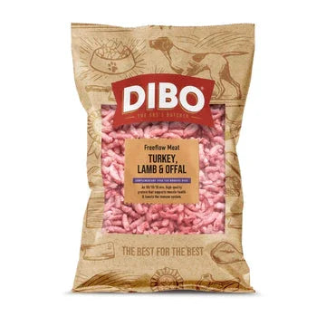 Turkey, Lamb and Offal Freeflow 1kg DIBO - Case of 8