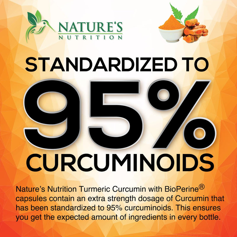 Turmeric Curcumin 1950mg – 95% Curcuminoids, Organic Turmeric & Ginger, BioPerine | 240 Capsules