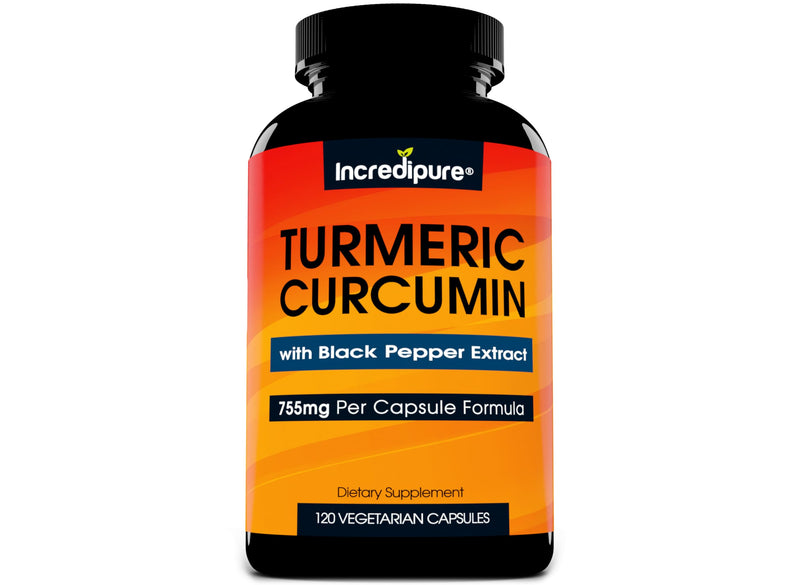 Turmeric Curcumin Supplement w/ BioPerine – 755mg per Capsule | Curcumin Incredipure