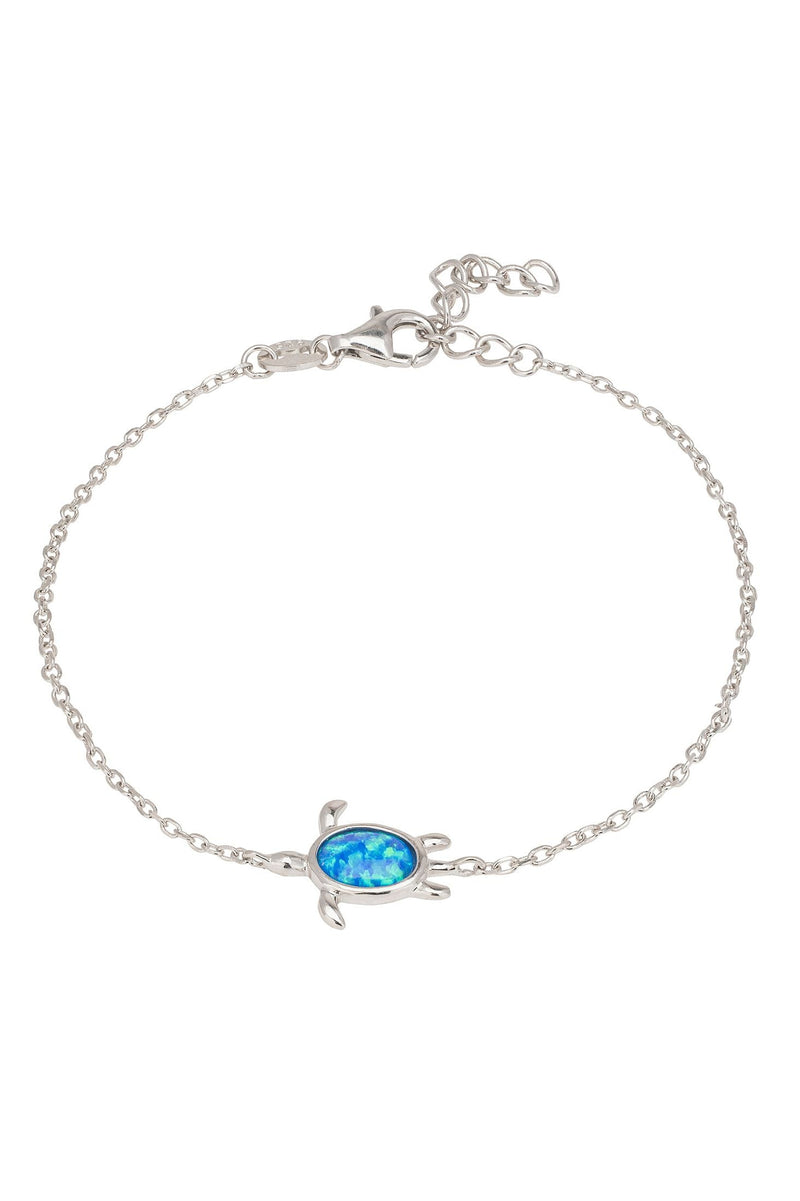 Turtle Blue Opalite Bracelet Silver