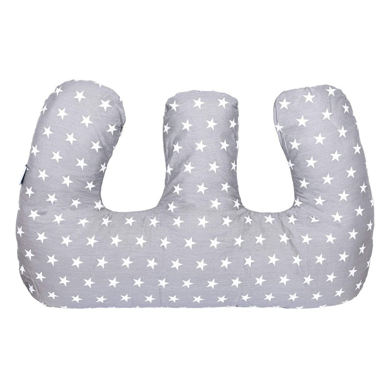 Twin Pregnancy Nursing Pillow - White Stars