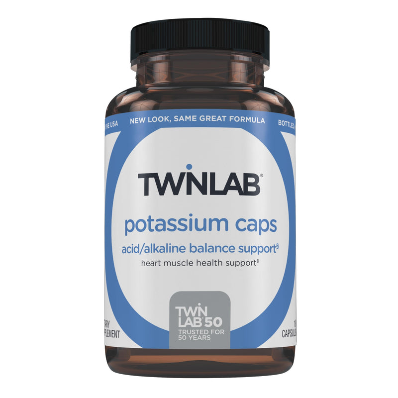 Twinlab Potassium Caps - Electrolyte Support for Heart & Muscle Health