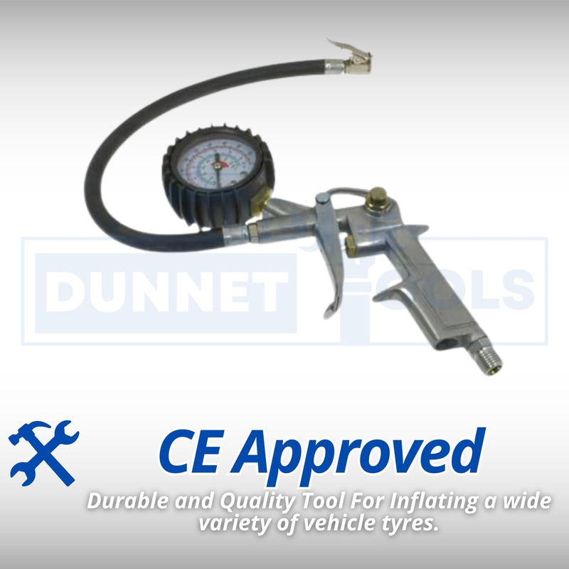 Tyre Inflator Pressure Gauge Heavy Duty Air Compressor