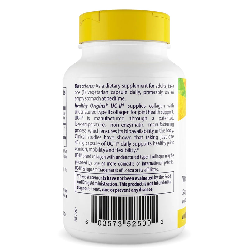 Healthy Origins UC-II 40 mg Undenatured Type II Collagen – 120 Veggie Caps