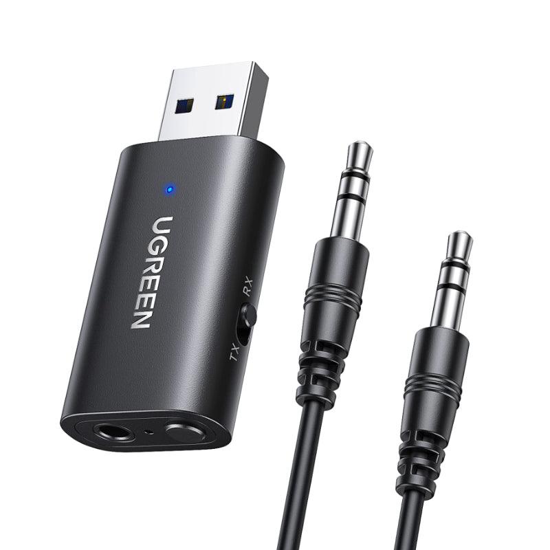 UGREEN 2-in-1 Bluetooth 5.1 Aux Adapter Wireless Car Transmitter Receiver USB to 3.5mm