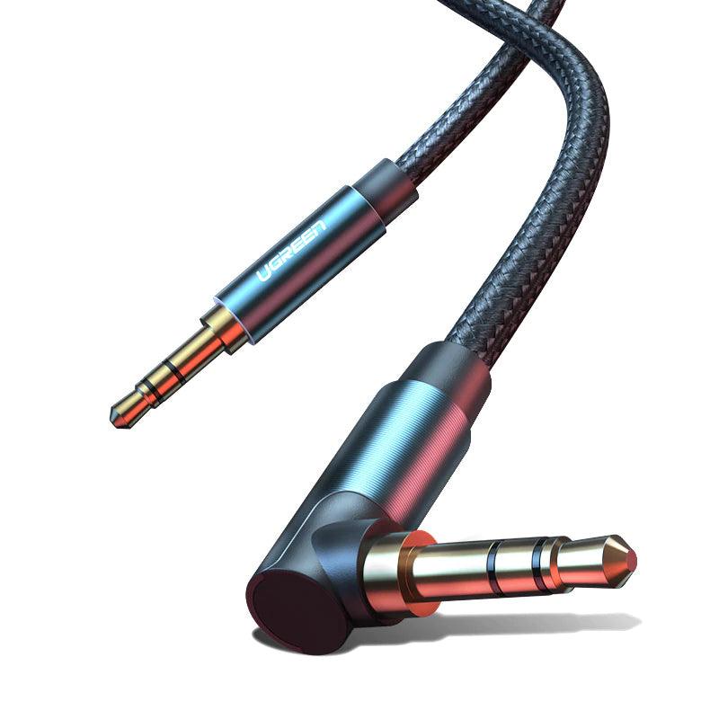 UGREEN 3.5mm Right Angle Audio Aux Cable Braided Male to Female