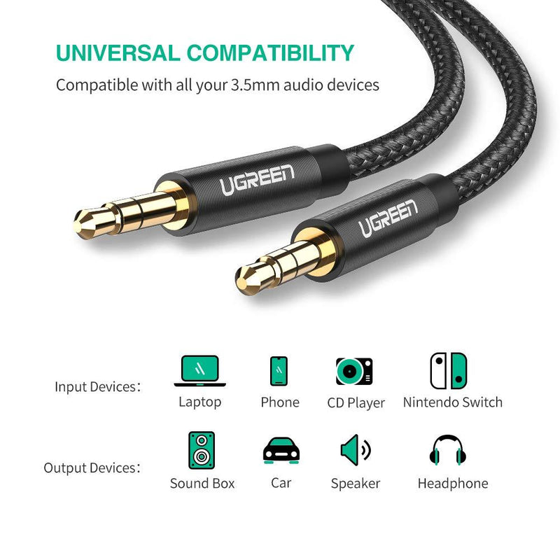 UGREEN 3.5mm Audio Aux Cable Braided Male to Male