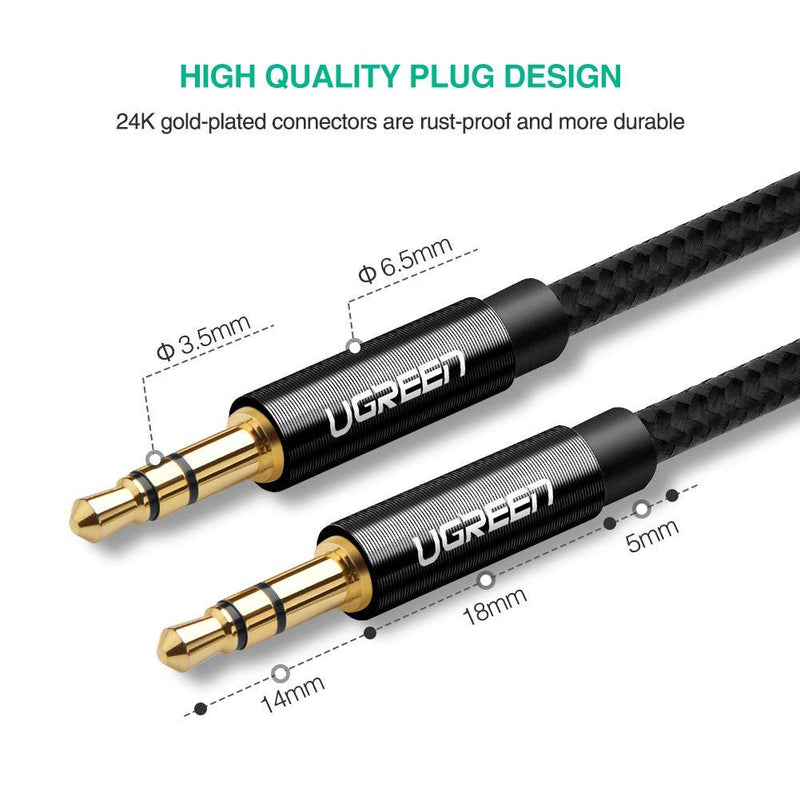 UGREEN 3.5mm Audio Aux Cable Braided Male to Male