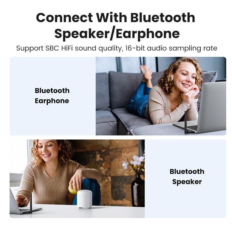 UGREEN Long Range USB Bluetooth 5.4 Wireless Dongle Adapter Receiver for PC