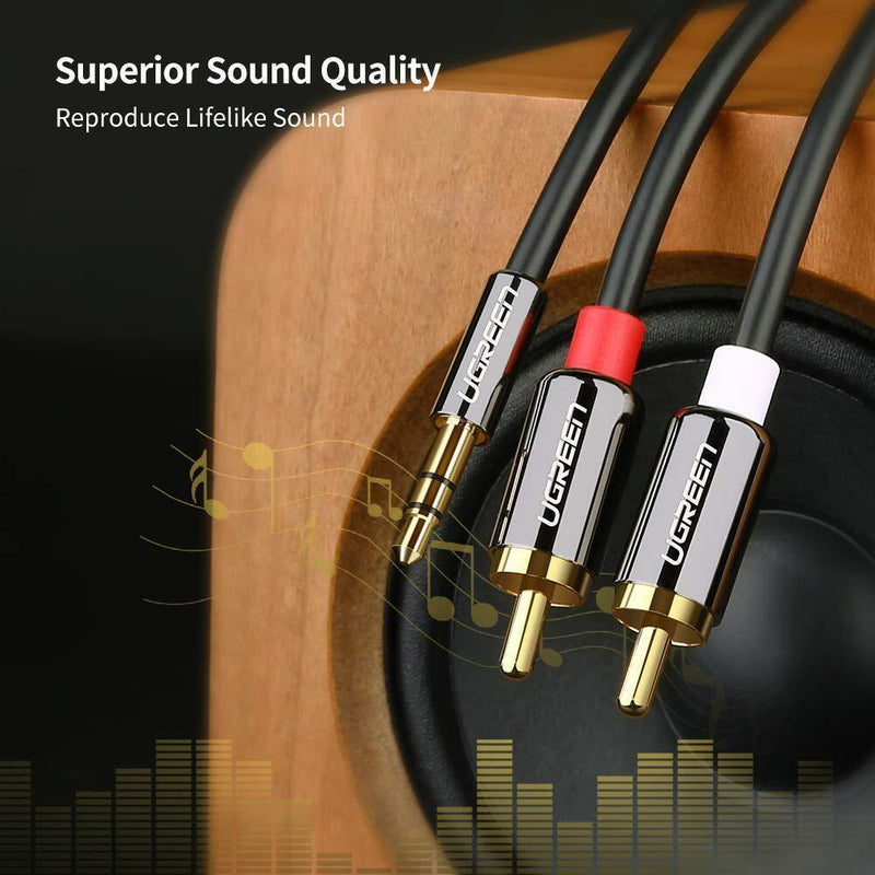 UGREEN RCA to 3.5mm Cable Aux to 2RCA Phono Audio Y Splitter