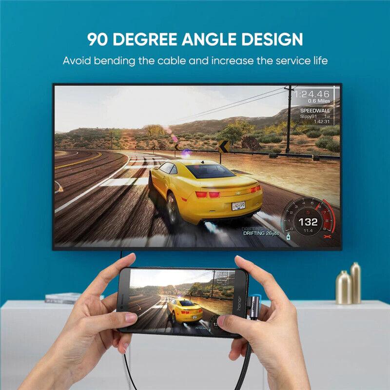 UGREEN Right Angle USB-C 3.1 to HDMI Cable 4K 60Hz Thunderbolt 3 Compatible