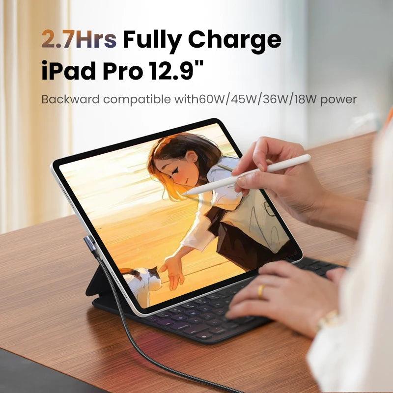 UGREEN Right Angle USB-C to USB-C Fast Charger Cable 100W PD 5A Charging