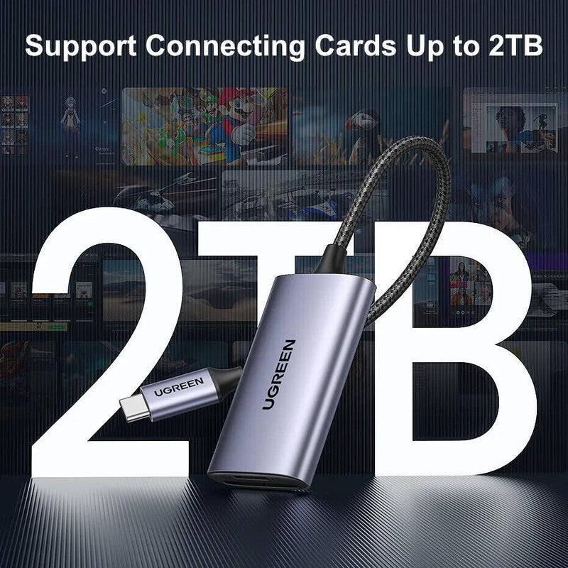 UGREEN SD Card Reader SD4.0 TF USB C Memory Card Adapter 312MB/s