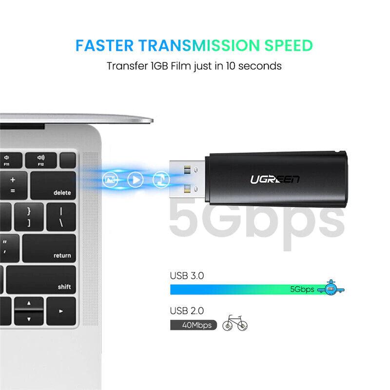 UGREEN SD Card Reader USB 3.0 5Gbps SD TF Memory Card Adapter with Keychain
