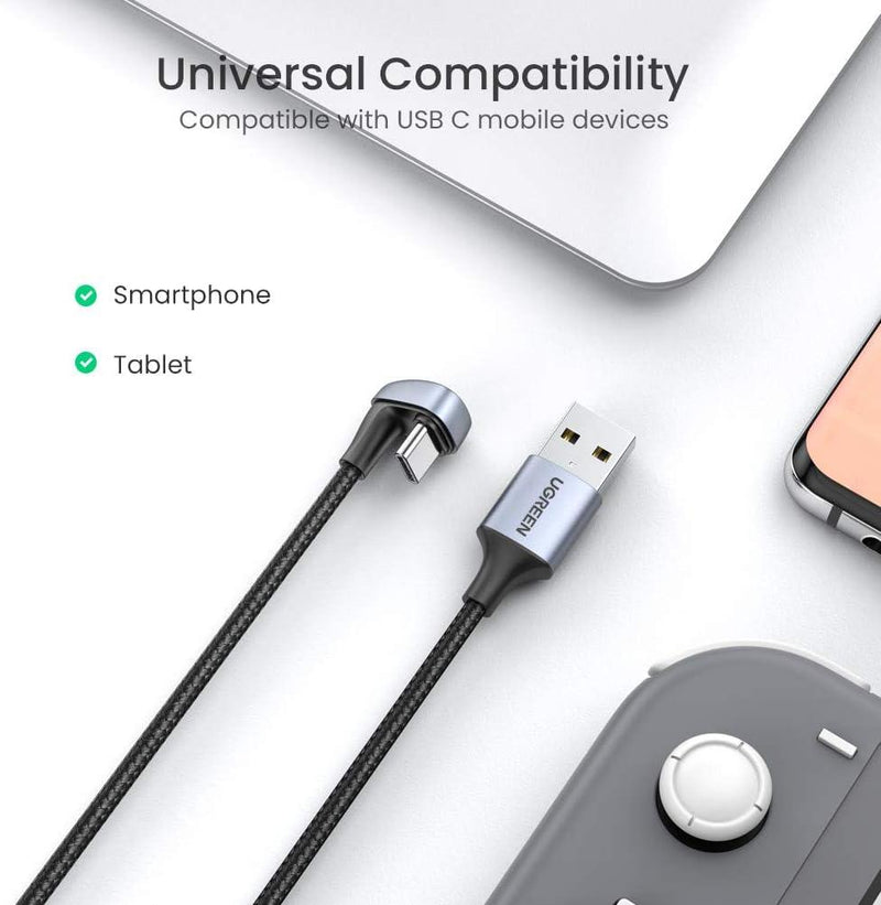 UGREEN U Shape USB-C Fast Charger Cable Braided 6A Charging For Huawei