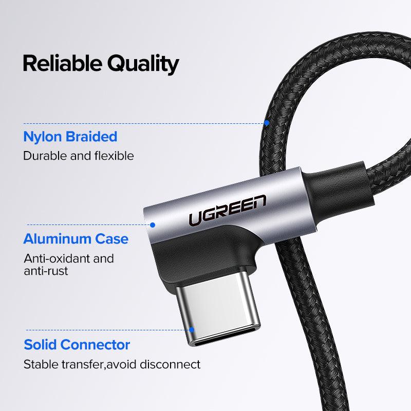 UGREEN Right Angle USB-C Fast Charging Cable 18W