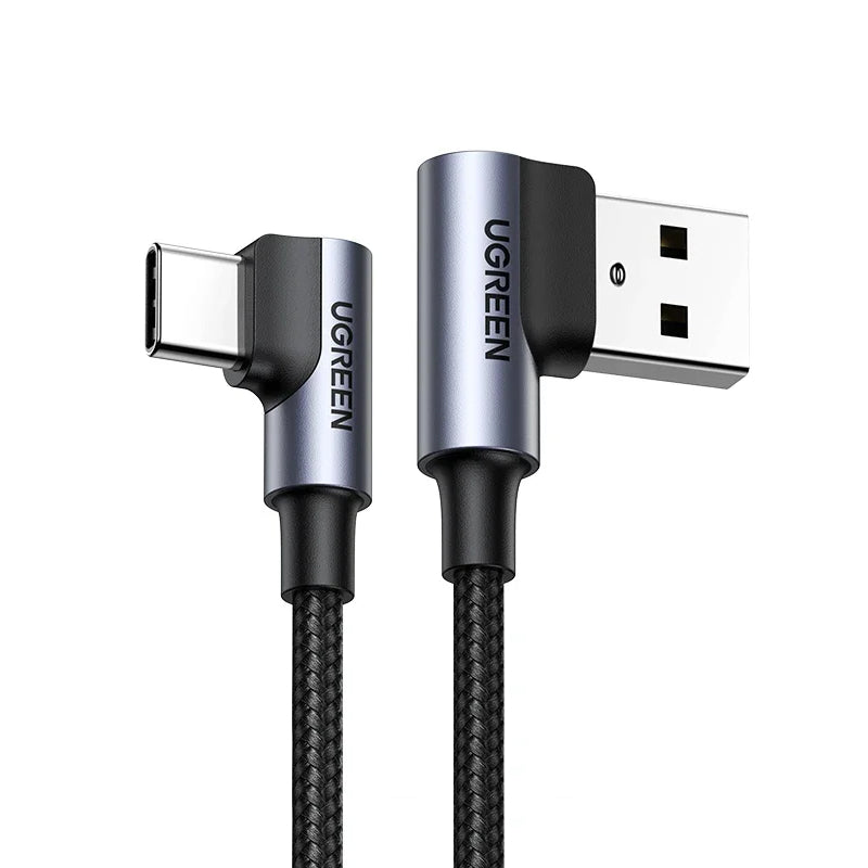 UGREEN Double Right Angle USB-C Fast Charger Cable 18W 3A Charging