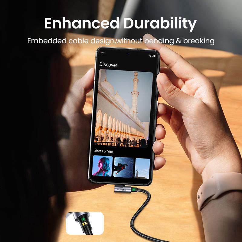 UGREEN Double Right Angle USB-C Fast Charger Cable 18W 3A Charging