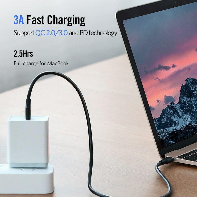 UGREEN USB-C to USB-C Cable Male to Male 60W PD 3A QC3.0 Fast Charge