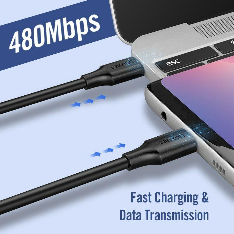 UGREEN USB-C to USB-C Cable Male to Male 60W PD 3A QC3.0 Fast Charge