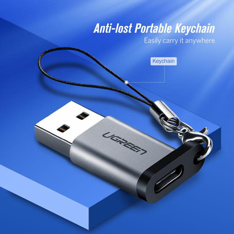 UGREEN USB to USB-C Adapter USB A 3.0 Male to USB-C Female 5Gbps Connector