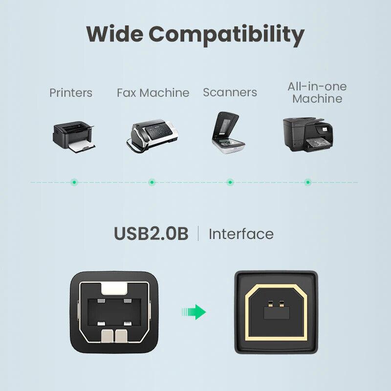 UGREEN USB Type-A to USB Type-B Printer Cable