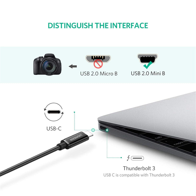 UGREEN USB-C to Mini USB Cable Sync & Charging