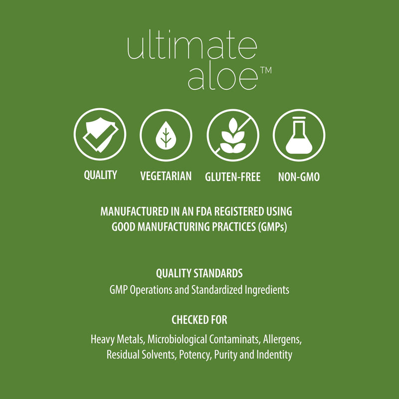 Ultimate Aloe Aloe Vera Juice – Gut Health, Digestive Comfort, Immune Support (Strawberry Kiwi, 16 Servings)