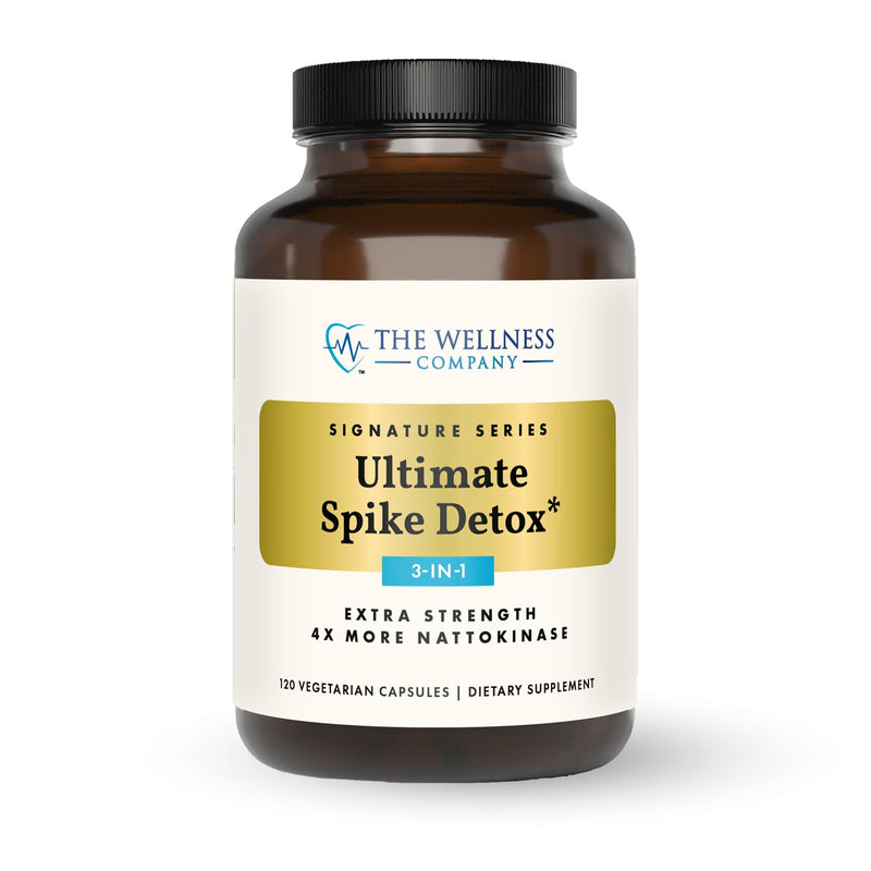 The Wellness Company Ultimate Spike Detox – 3-in-1 Nattokinase, Turmeric & Bromelain | 120ct