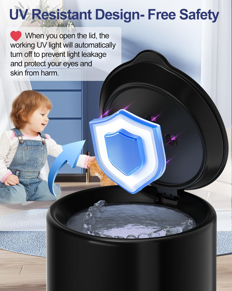 Ultrasonic Retainer Cleaner, 48kHz Denture Cleaner, Retainer Cleaning Machine for Denture, Retainer, Aligner, Jewelry, Mouth Guard, Brace, Toothbrush, Pacifier, Razor, 3 Modes Jewelry Cleaner 200ML