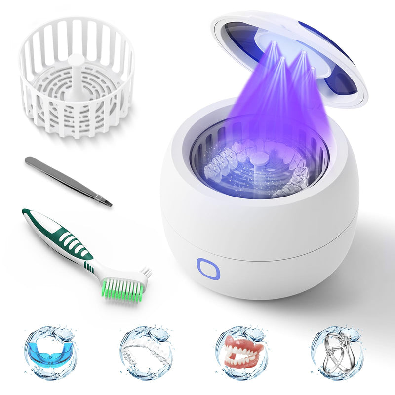 2025 Ultrasonic Retainer Cleaner 45kHz – 24W, 200ml, 4 Modes