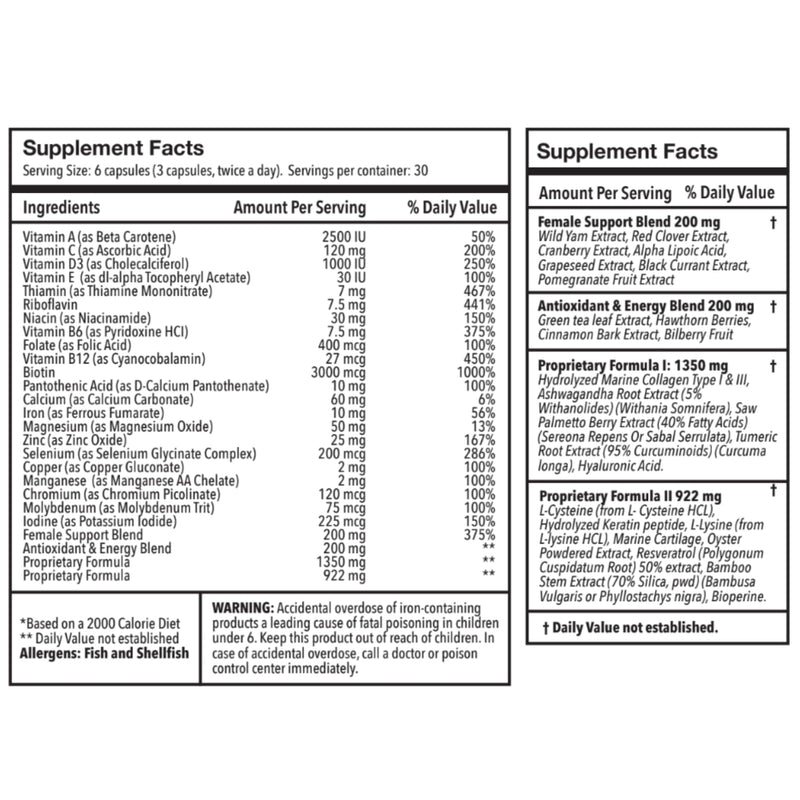 ULULIFE Ultimate Regrow Multivitamin – Hair Growth, Skin & Nails Health | 540 Capsules (90-Day Supply)