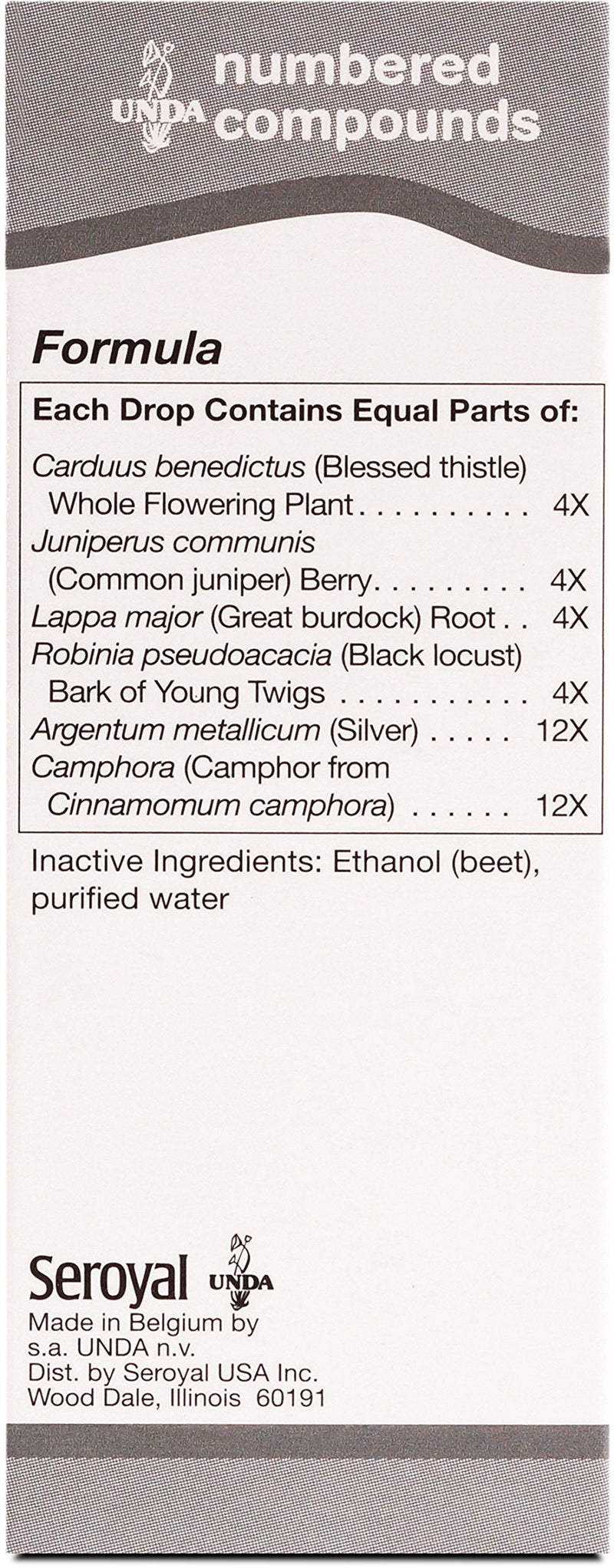 UNDA 31 Numbered Compounds - Homeopathic Preparation (0.7 fl oz)