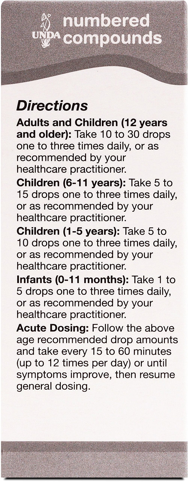 UNDA 31 Numbered Compounds - Homeopathic Preparation (0.7 fl oz)