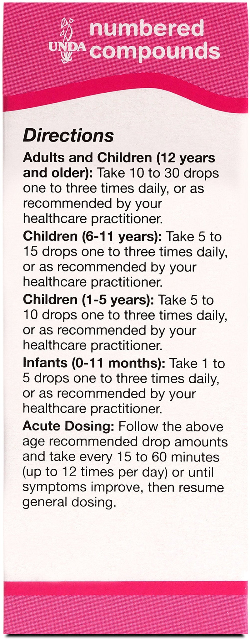UNDA 35 Numbered Compounds | Homeopathic Preparation | 0.7 fl. oz